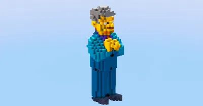 Skinner from the Simpsons — Minecraft Build by LeonisBuilds