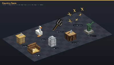 Country Farm Asset Download [Java + Bedrock + Blockbench] — Minecraft Resource Pack by ScorpionTeam