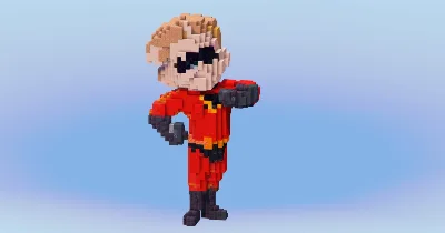 Dash Parr from The Incredibles — Minecraft Build by LeonisBuilds