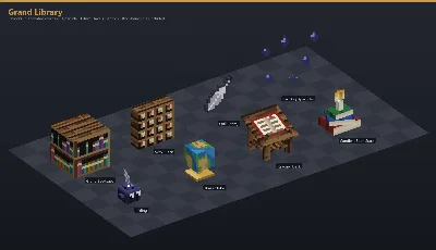 Grand Library Asset Download [Java + Bedrock + Blockbench] — Minecraft Resource Pack by ScorpionTeam