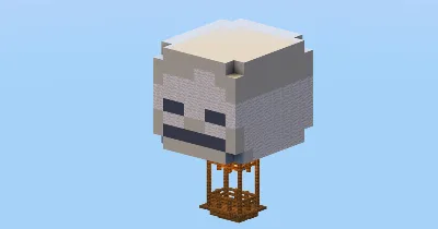 Skeleton Hot Air Balloon — Minecraft Build by LeonisBuilds