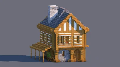 Medieval House – Fully Decorated Interior | Download — Minecraft Build by RaekonBuilds