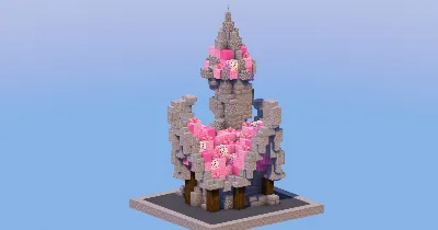 Pink Medieval Fantasy House 1 — Minecraft Build by LeonisBuilds