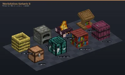 Workstation Variants II Asset  [Java + Bedrock + Blockbench] — Minecraft Resource Pack by ScorpionTeam