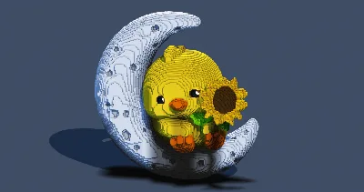🌙 Chicken on the Moon – Minecraft Build ✨ — Minecraft Build by antocerati
