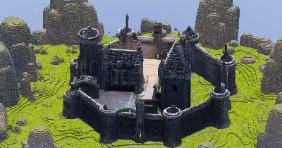 Stone Castle with Church — Minecraft Build by StrongholdStudios