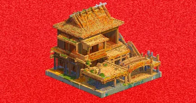 Bamboo House Zen Garden — Minecraft Build by ImpossibleBuilds