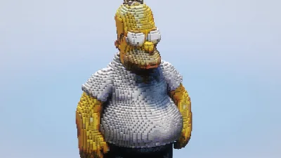 Homer Simpson — Minecraft Build by LeonisBuilds