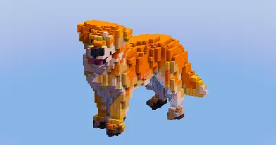 Golden Retriever Dog — Minecraft Build by LeonisBuilds