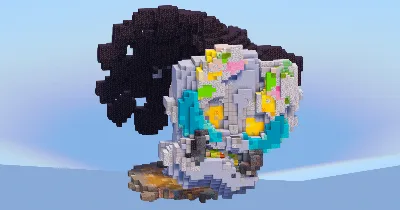 Terastal Ogerpon Cornerstone Mask from Pokemon — Minecraft Build by LeonisBuilds