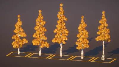 Custom Poplar Yellow Trees — Minecraft Build by MellowHat