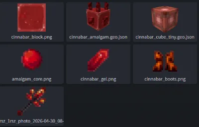 Cinnabar items — Minecraft Resource Pack by LeonisBuilds