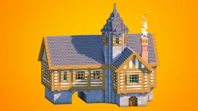 Medieval Mansion with Stone Spire Tower | Fully Furnished — Minecraft Build by RaekonBuilds