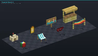Tropical Beach II Asset Download [Java + Bedrock + Blockbench] — Minecraft Resource Pack by ScorpionTeam