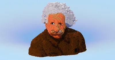 Albert Einstein — Minecraft Build by LeonisBuilds