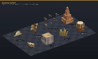 Savanna Safari Asset Download [Java + Bedrock + Blockbench] — Minecraft Resource Pack by ScorpionTeam