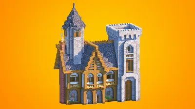 Medieval Twin Tower Castle & Keep | Fully Furnished Interior — Minecraft Build by RaekonBuilds