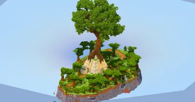 Floating Island with Sandstone Mayan Temple, Server Spawn with Portals — Minecraft Build by LeonisBuilds