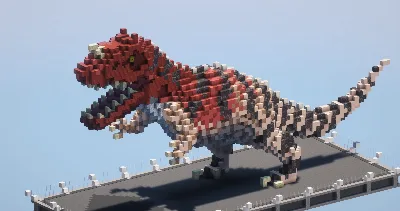 Red T-Rex — Minecraft Build by LeonisBuilds