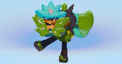 Ogerpon Teal Mask — Minecraft Build by LeonisBuilds