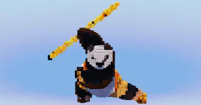 Po from Kung Fu Panda — Minecraft Build by LeonisBuilds