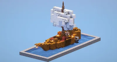 Medium Spruce Boat — Minecraft Build by LeonisBuilds