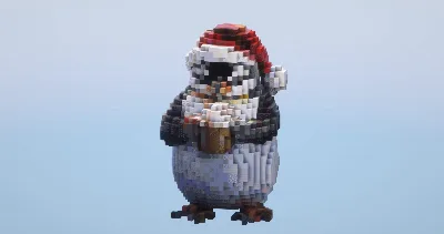 Christmas Penguin Small — Minecraft Build by LeonisBuilds