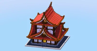 Japanese Temple Red Version — Minecraft Build by LeonisBuilds