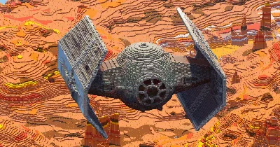 TIE Advanced — Minecraft Build by StarWarsCreations