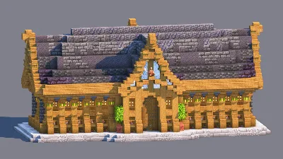 Medieval Trading Hall | Fully Furnished Interior — Minecraft Build by RaekonBuilds