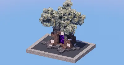 Pale Oak Tree Nether Portal — Minecraft Build by LeonisBuilds