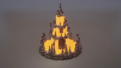 Dark Gothic Fountain — Minecraft Build by MellowHat