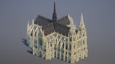 Gothic Cathedral — Minecraft Build by MellowHat