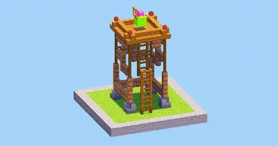Clash of Clans Archer Tower Level 3 — Minecraft Build by LeonisBuilds