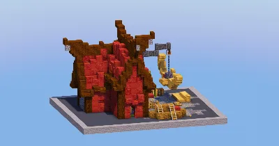 Mangrove Red Medieval Carpenter House — Minecraft Build by LeonisBuilds