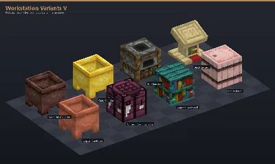 Workstation Variants V Asset Download [Java + Bedrock + Blockbench] — Minecraft Resource Pack by ScorpionTeam