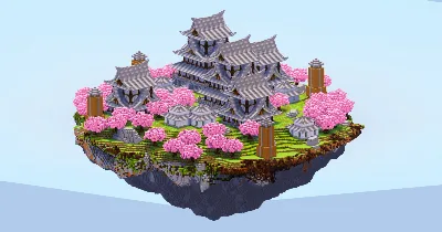 Japanese Floating Island — Minecraft Build by LeonisBuilds