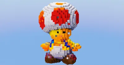 Toad from Super Mario — Minecraft Build by LeonisBuilds