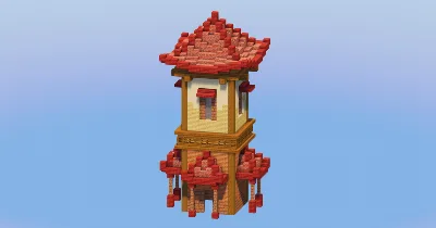 Red Japanese Tower — Minecraft Build by LeonisBuilds