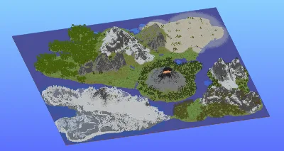 Survival Multibiome Archipelago 2000x2000 Blocks Custom Map, Desert, Dark oak, Taiga, Swamp, Willow, Jungle, Frozen Peaks, Ice Spikes, Snowy Plains, Forest, Volcano — Minecraft Build by LeonisBuilds