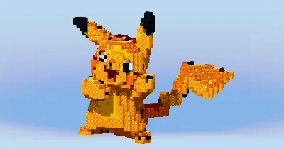 Pikachu from Pokemon — Minecraft Build by LeonisBuilds