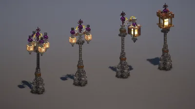Gothic Lamps Pack — Minecraft Build by MellowHat
