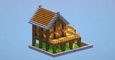 Starter house with Farm — Minecraft Build by LeonisBuilds