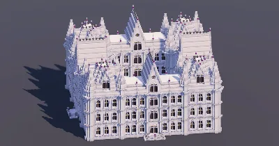 White Quartz Gothic Castle — Minecraft Build by MellowHat