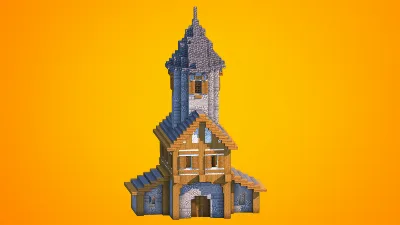 Medieval Watchtower & Chapel | Fully Furnished Interior — Minecraft Build by RaekonBuilds