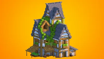 Overgrown Medieval House with Workshop & Garden | Fully Furnished — Minecraft Build by RaekonBuilds