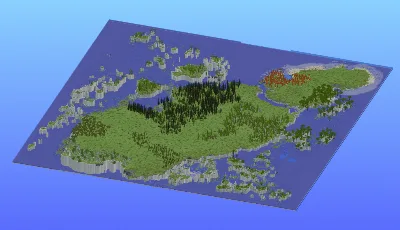 Survival Multibiome Islands 2000x2000 Blocks Custom Map, White Cliffs, Autumn forest, Taiga, Mega Taiga, Cypress, Jungle, Palms, Birch forest, Forest — Minecraft Build by LeonisBuilds