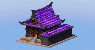 Dark Amethyst Japanese Temple House — Minecraft Build by LeonisBuilds