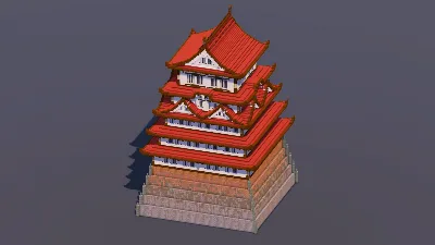 Red Roof Japanese Castle — Minecraft Build by MellowHat