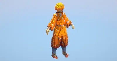 Zenitsu‎ from Demon Slayer — Minecraft Build by LeonisBuilds